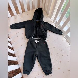 Ralph Lauren Kids Black Hoodie and Jogger Set